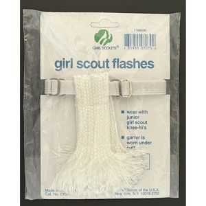 Vintage Pair of Girl Scout Cadet Flashes White in Packaging